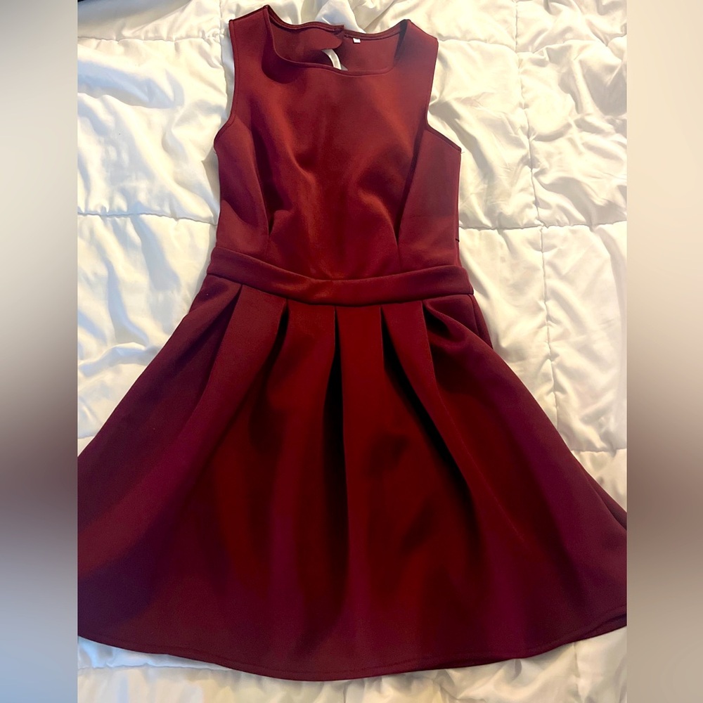 Burgundy baby doll bust fitting dress***Sold***